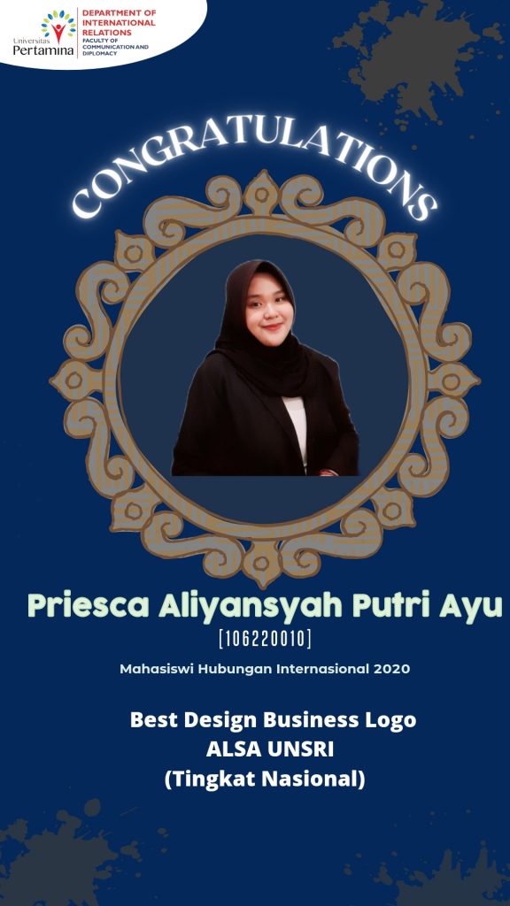  Priesca Aliyansyah Putri Ayu berhasil meraih Best design sebagai pemenang design logo terbaik